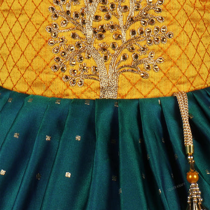Girls Silk Embroidered Ethnic Dress