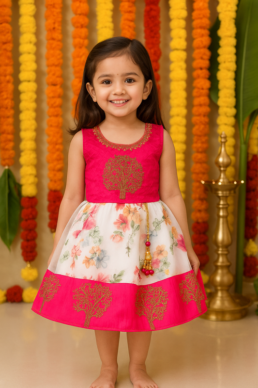 Baby Girls Embroidered Ethnic Dress