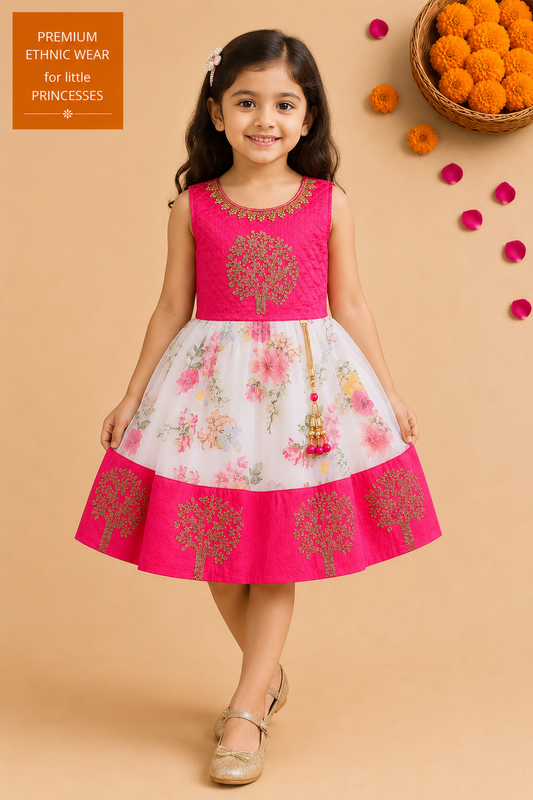 Baby Girls Embroidered Ethnic Dress