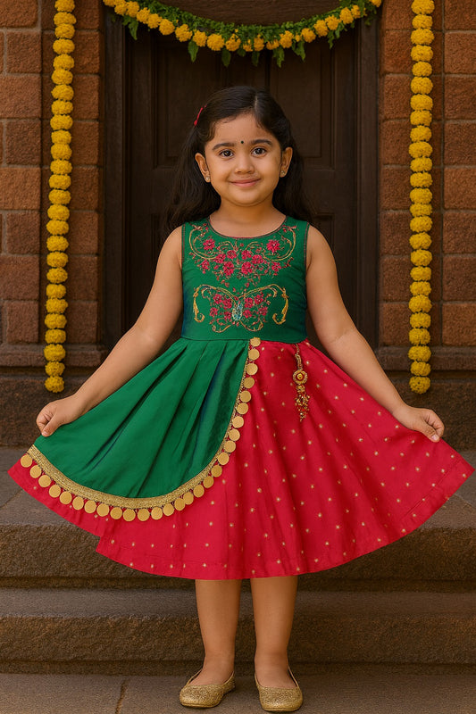 Wish Karo Girls Wedding Frock Dress for Kids-(fe2920)