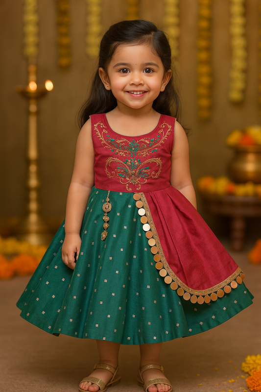 Wish Karo Baby Girls Frock Dress-(fe2920mrn)