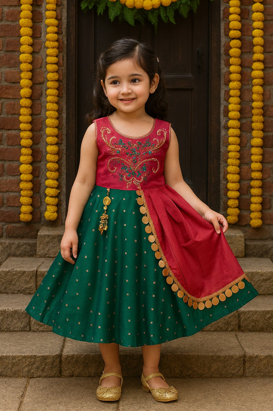 Wish Karo Baby Girls Frock Dress-(fe2920mrn)