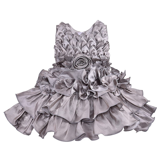 Wish Karo Baby Girls Birthday Dress Frock (fe2921gry)