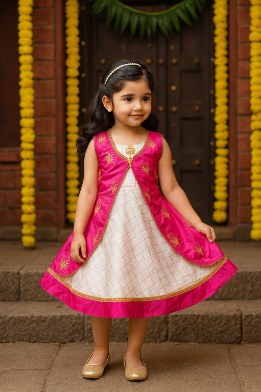 Wish Karo Baby Girls Partywear  Dress Frock (fe2926pnk)