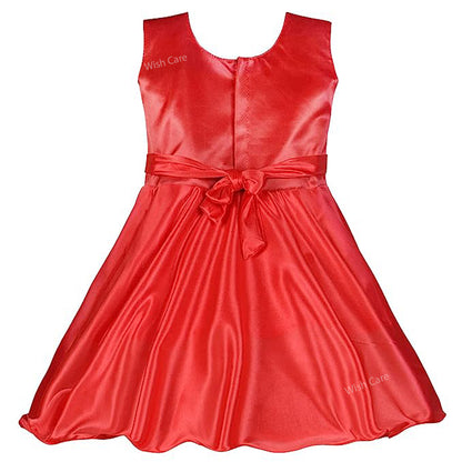 Girls Embroidered Bow Casual Dress