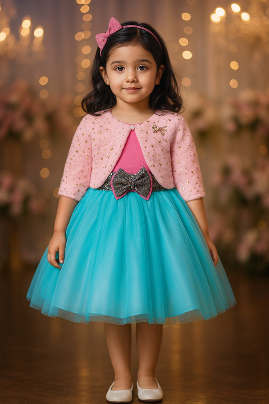 Wish Karo baby girls partywear frocks dress for girls fe3132bluJKTBPNKF