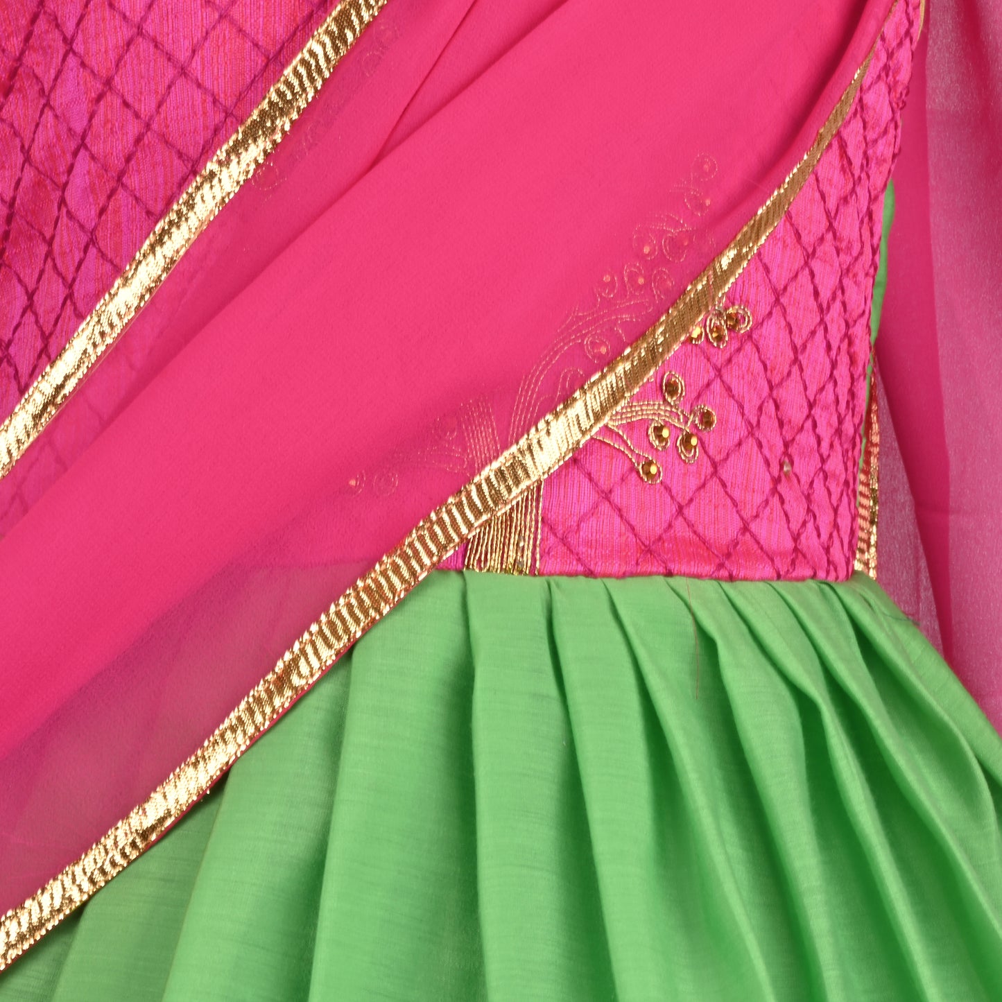 Girls Embroidered Ethnic Half saree dress