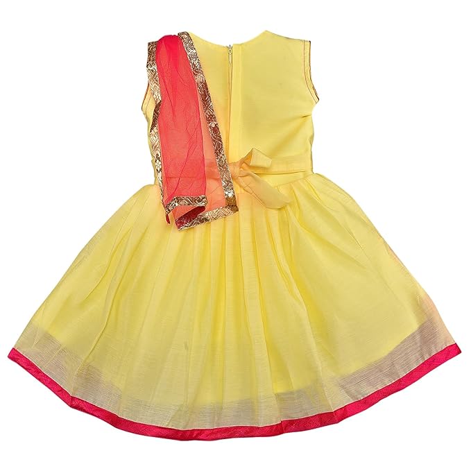 Girls Embroidered Ethnic Half saree dress