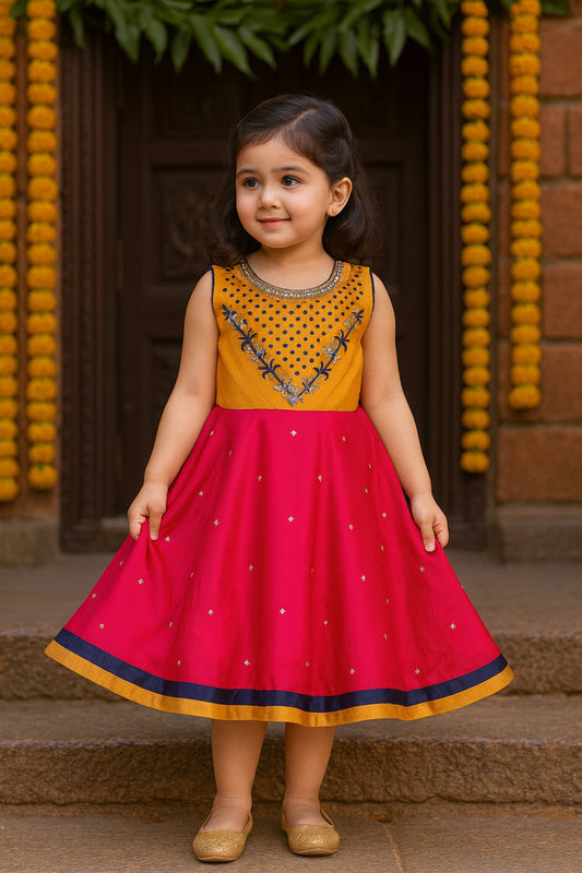 Girls Midi/Knee Length Party Dress