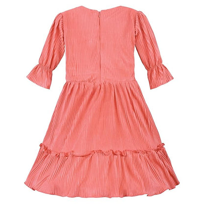 Girls Tiered Hem Casual Dress