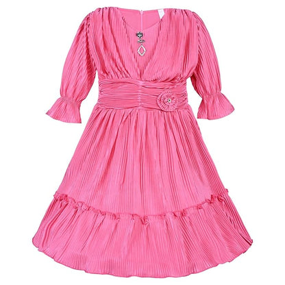 Girls Tiered Hem Casual Dress