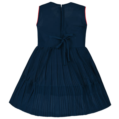 Girls Embroidered Fit and Flare Frock Dress