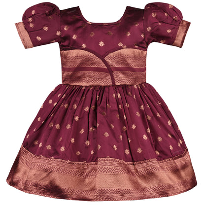 Buy Premium Baby Girls Ethnic Silk Pattu Pavadai Dress
