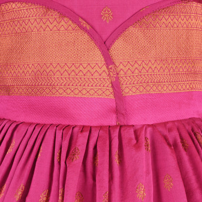 Buy Premium Baby Girls Ethnic Silk Pattu Pavadai Dress