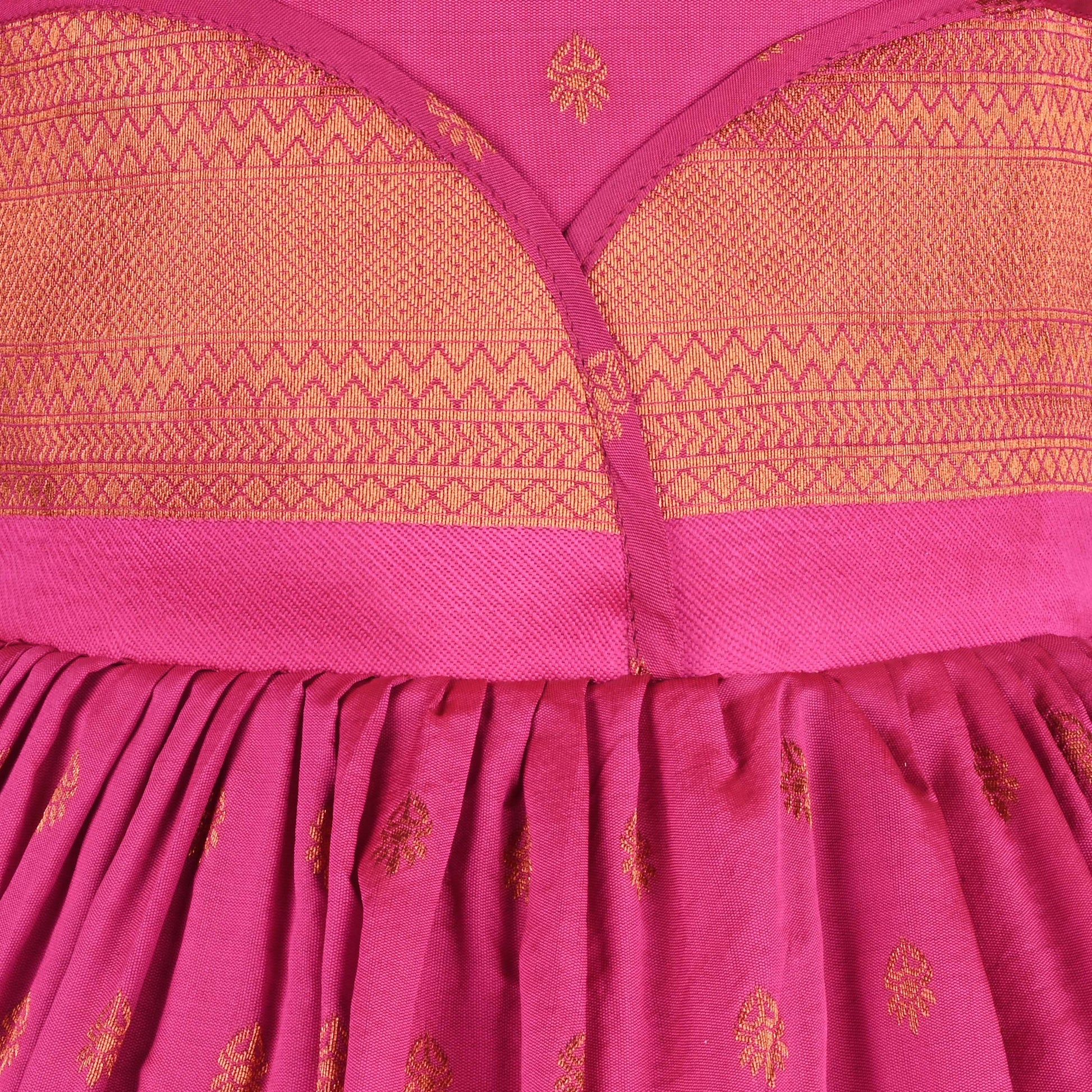 Buy Premium Baby Girls Ethnic and Wedding  Silk Pattu Pavadai Dress