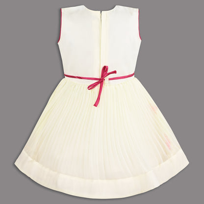 Girls Floral Print Fit and Flare Frock Dress