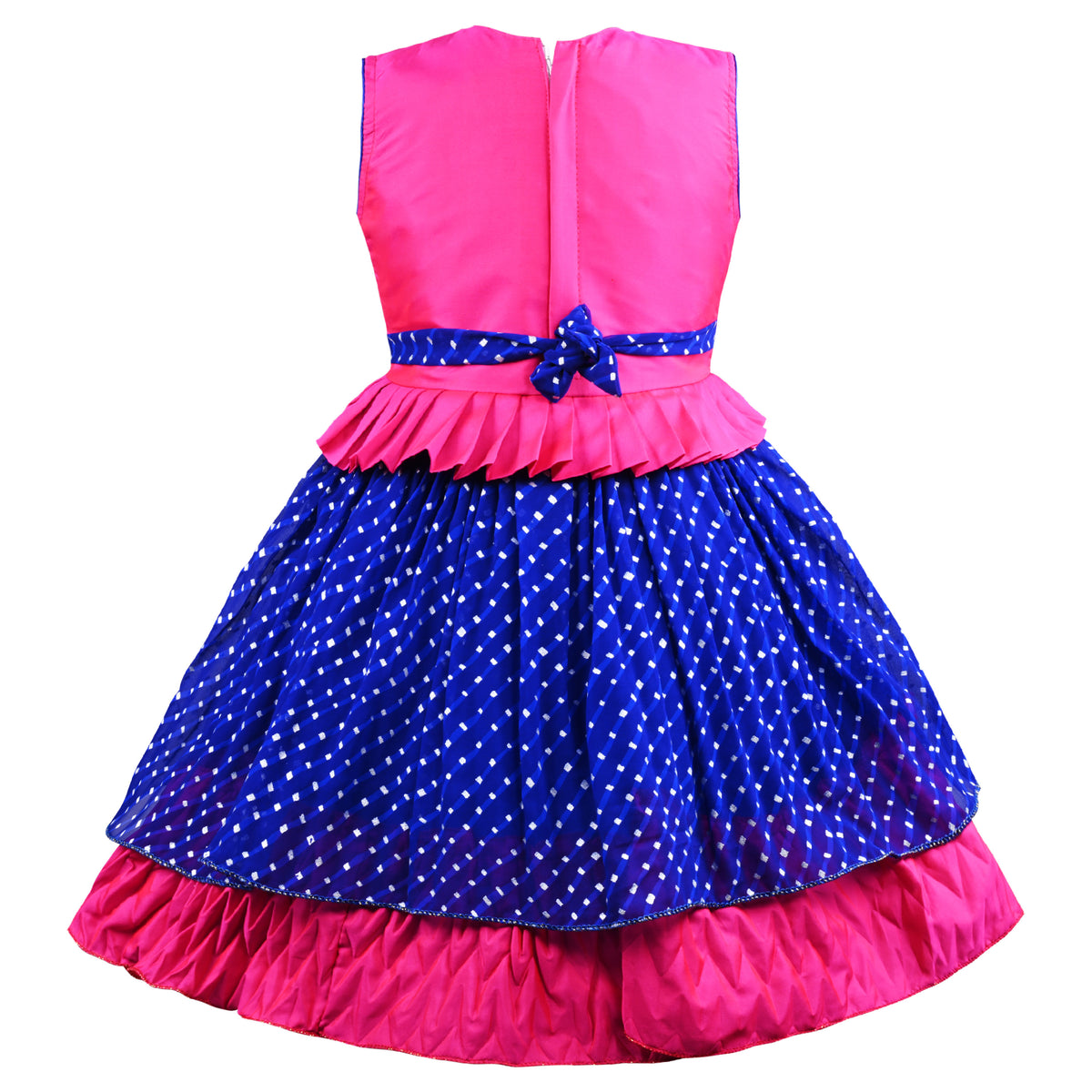 Girls Layered Bead Embellished Ethnic Dress