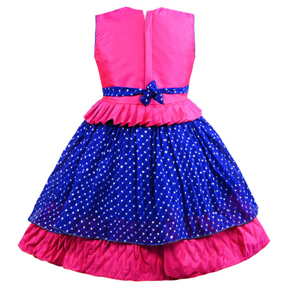 Girls Layered Bead Embellished Ethnic Dress