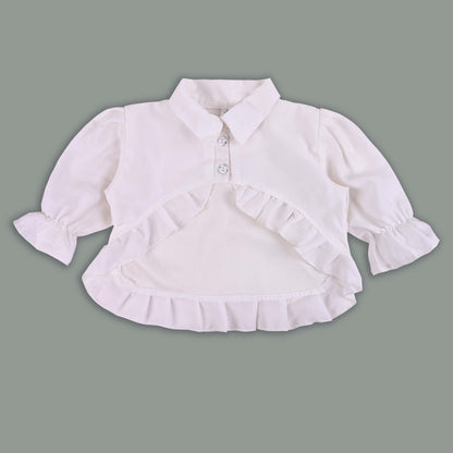 Girls Floral Print Tiered Dress with Shirt Top