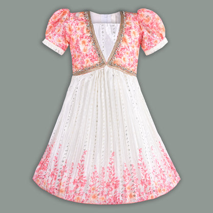 Buy Premium Baby Girls Ethnic Dress Online | Girls Onam Kasavu Frocks