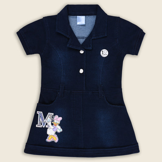 girls denim cotton dress 