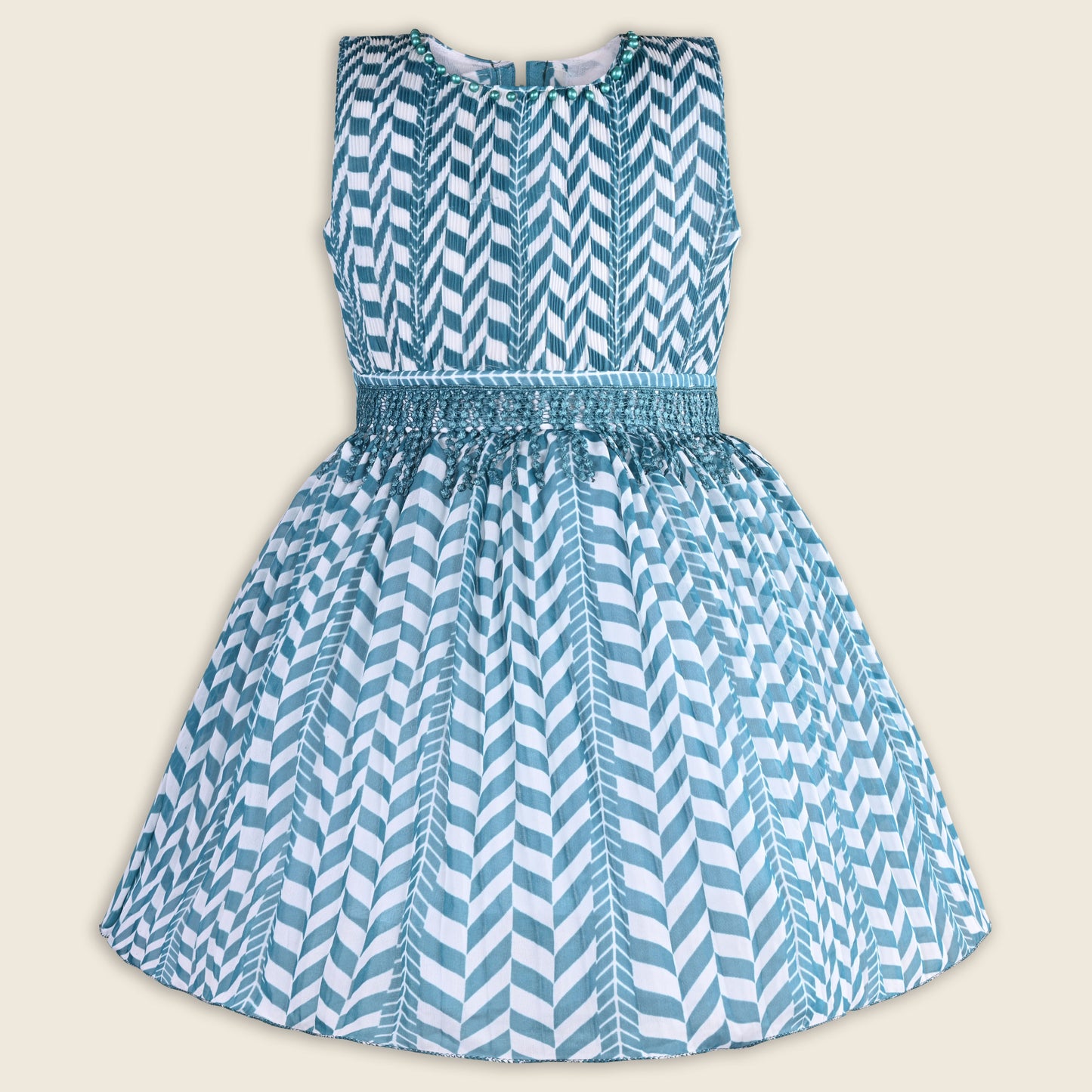 Girls Crochet Detail Chiffon Summer Dress
