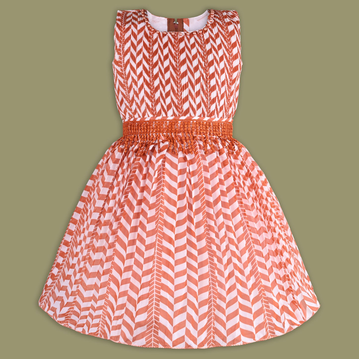 Girls Crochet Detail Chiffon Summer Dress