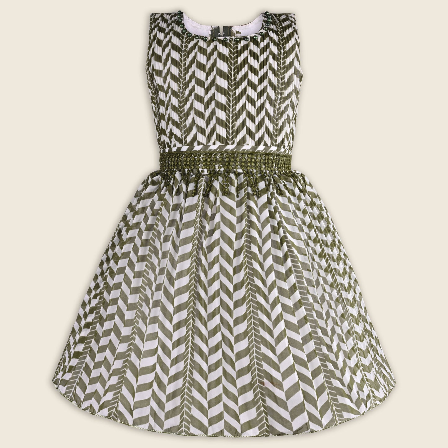 Girls Crochet Detail Chiffon Summer Dress