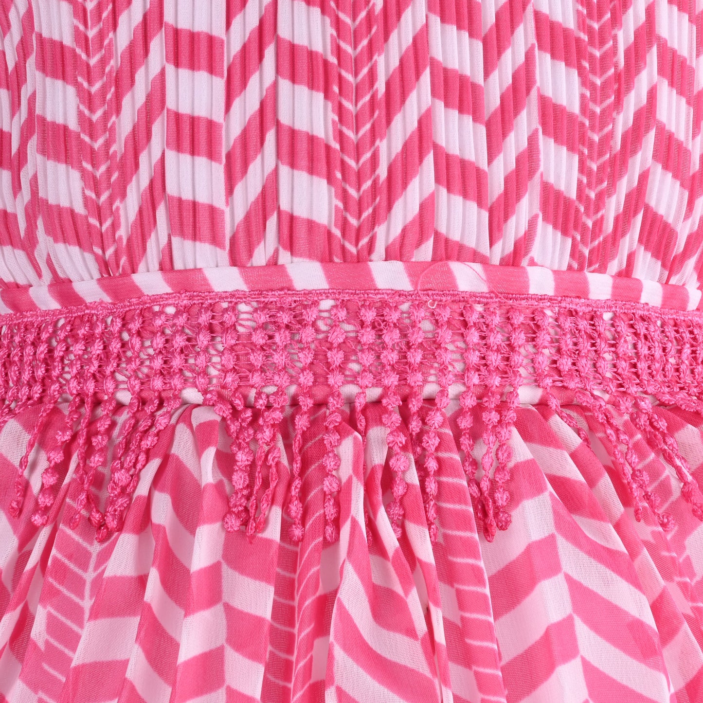 Girls Crochet Detail Chiffon Summer Dress