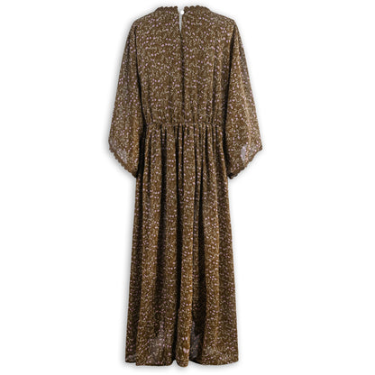 Girls Kaftan Style Casual Dress with Floral Embellishment