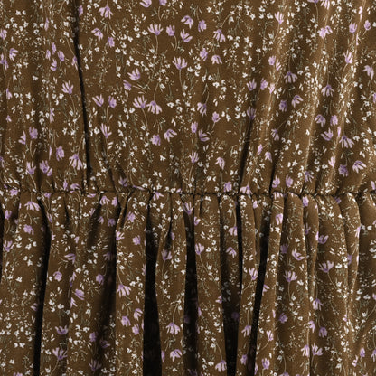 Girls Kaftan Style Casual Dress with Floral Embellishment