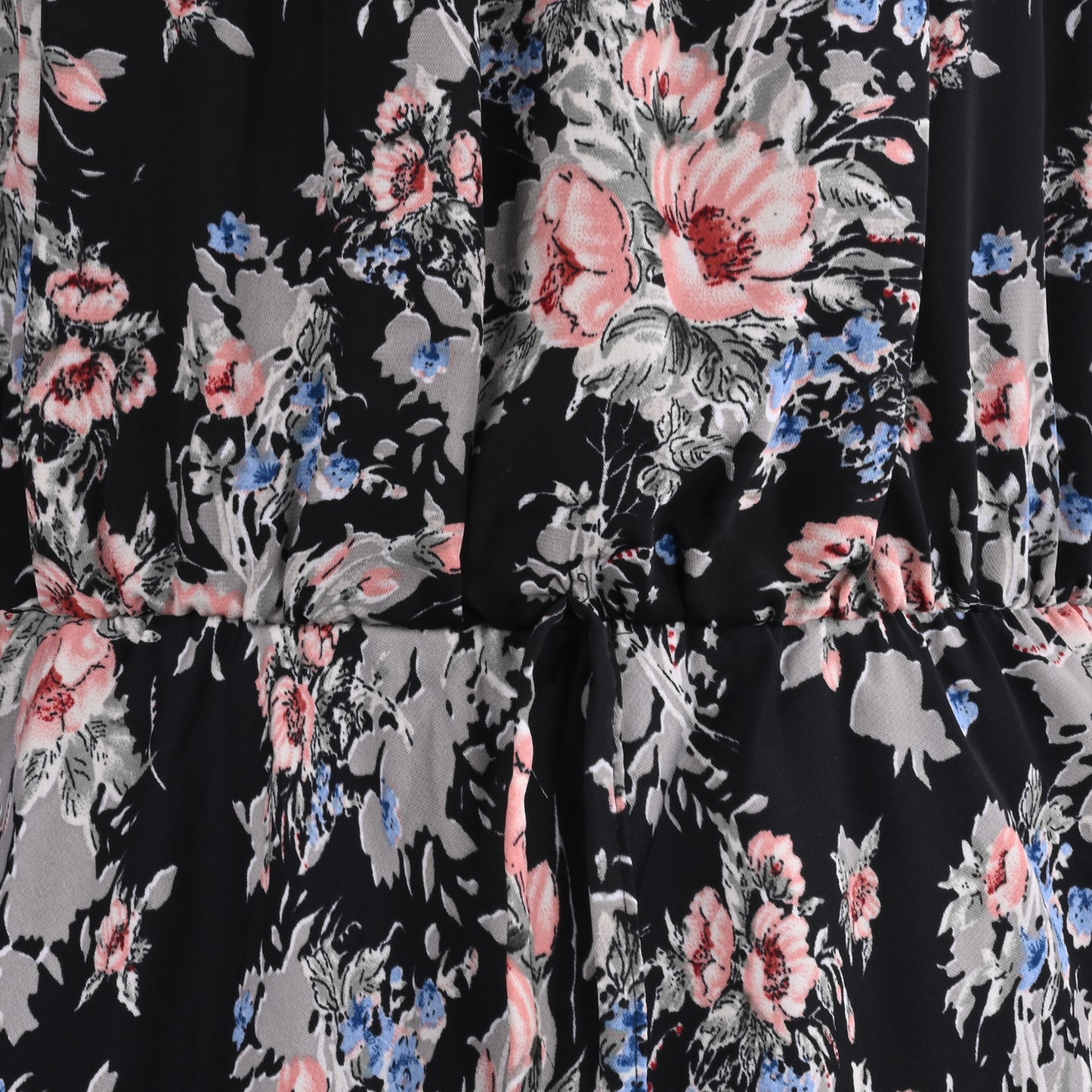 Girls Floral Printed Georgette Pleated Casual Dress