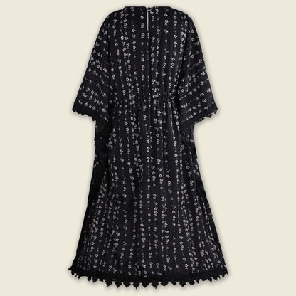 Girls Kaftan Style Casual Dress with Lace Embellishment fe3482