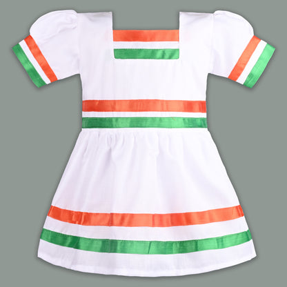 Baby Girls Indian Flag Dress Online | Tiranga Dress for Girl | Girls Tri Color Dress
