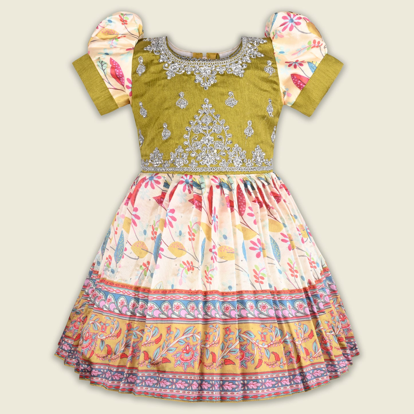 Girls Embellished Zari Embroidery Ethnic Dress fe3544