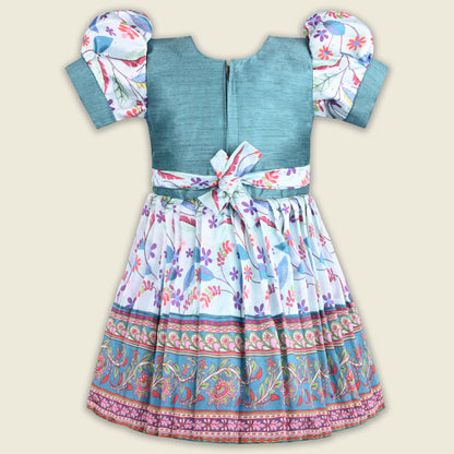 Girls Embellished Zari Embroidery Ethnic Dress fe3544