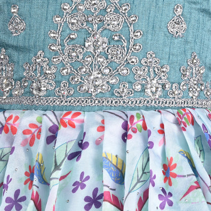 Girls Embellished Zari Embroidery Ethnic Dress fe3544