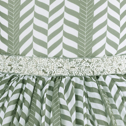 Elegant Puff Sleeve Georgette Party Dress for Girls