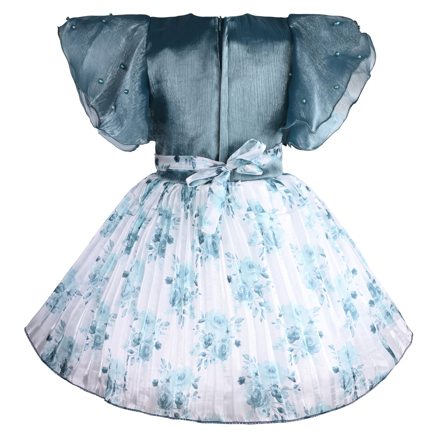 Girls Floral Print Fit and Flare Frock Dress