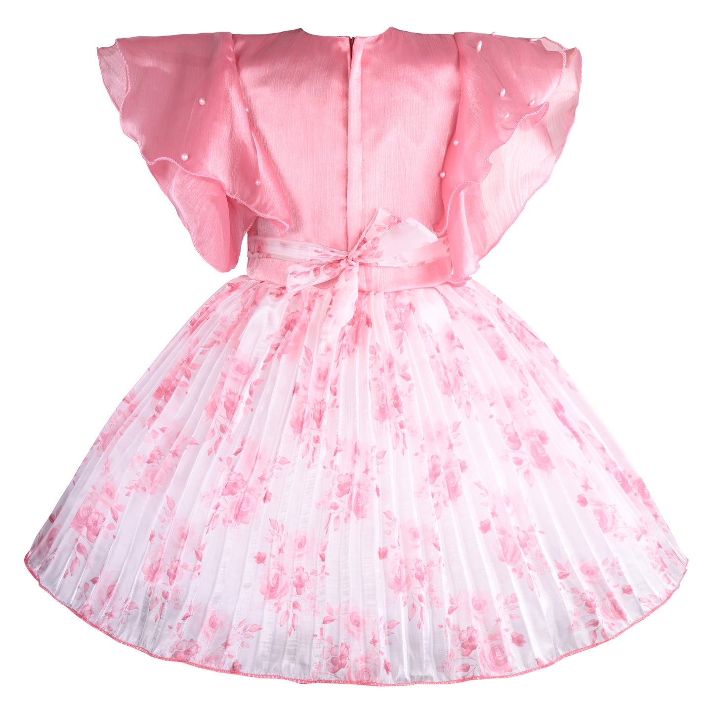 Girls Floral Print Fit and Flare Frock Dress