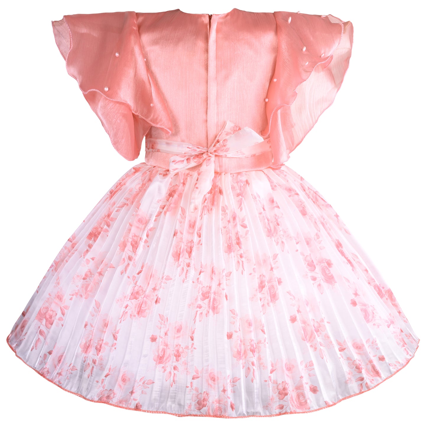 Girls Floral Print Fit and Flare Frock Dress