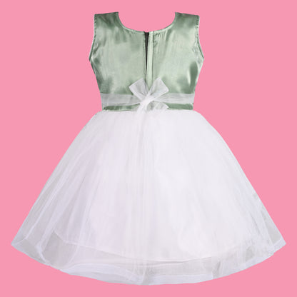Girls Floral Pattern Sequinned Party Dress