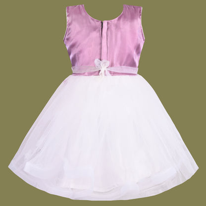 Girls Floral Pattern Sequinned Party Dress