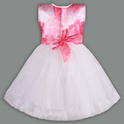 Girls Floral Butterfly Flutter Net Party Dress