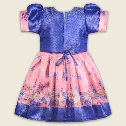Girls Floral Embroidery Sequin Ethnic Dress
