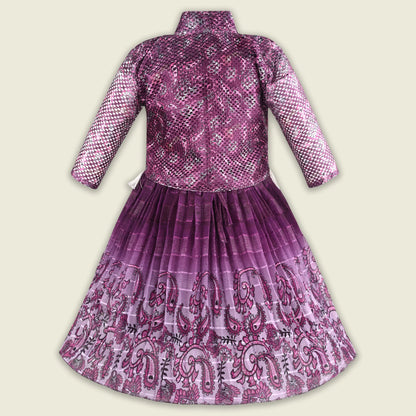 Girls Chiffon Festive Gown with Jacket Style & Embellished Details