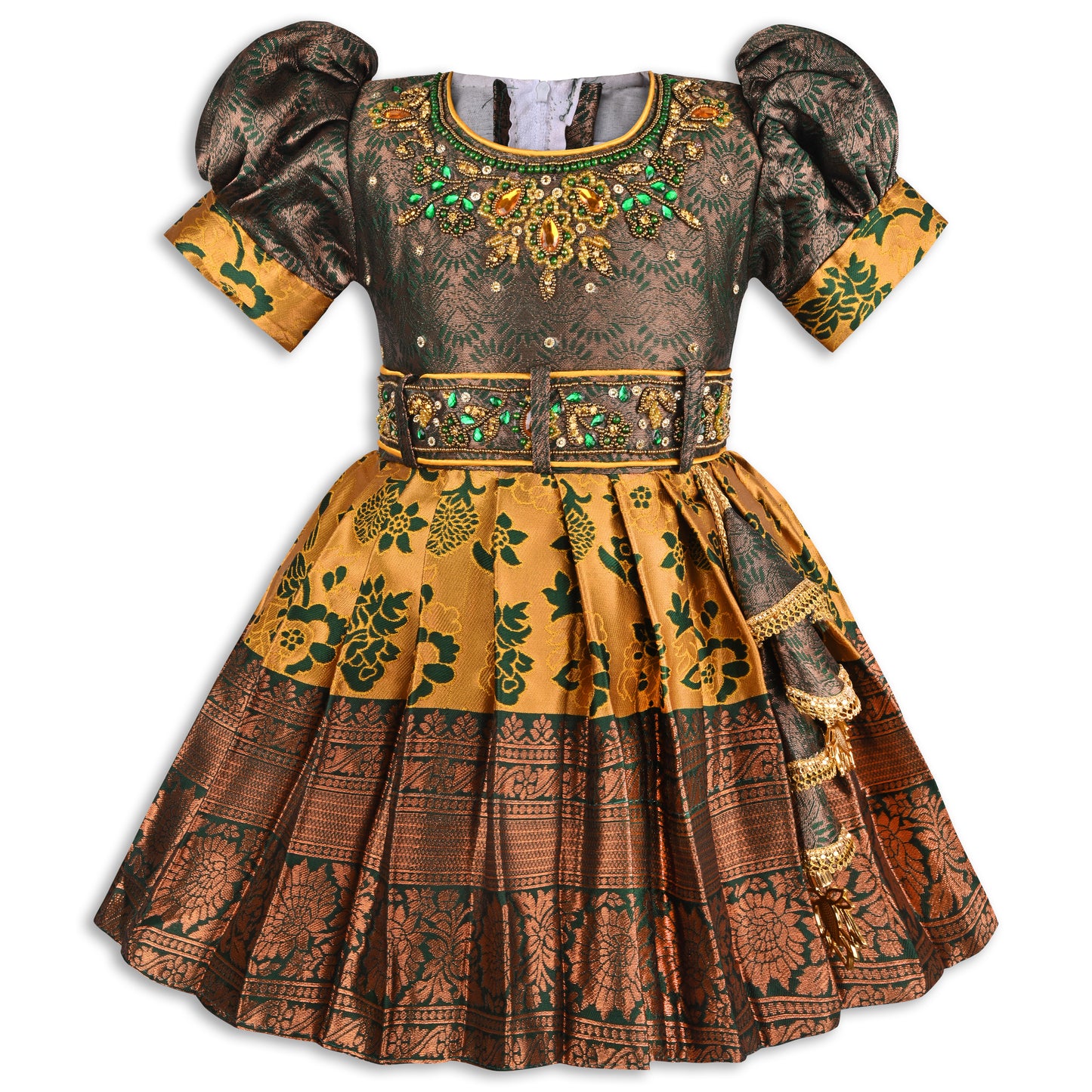 Buy Premium Baby Girls Ethnic Silk Pattu Pavadai Dress Online | Baby Girls Ethnic Dresses