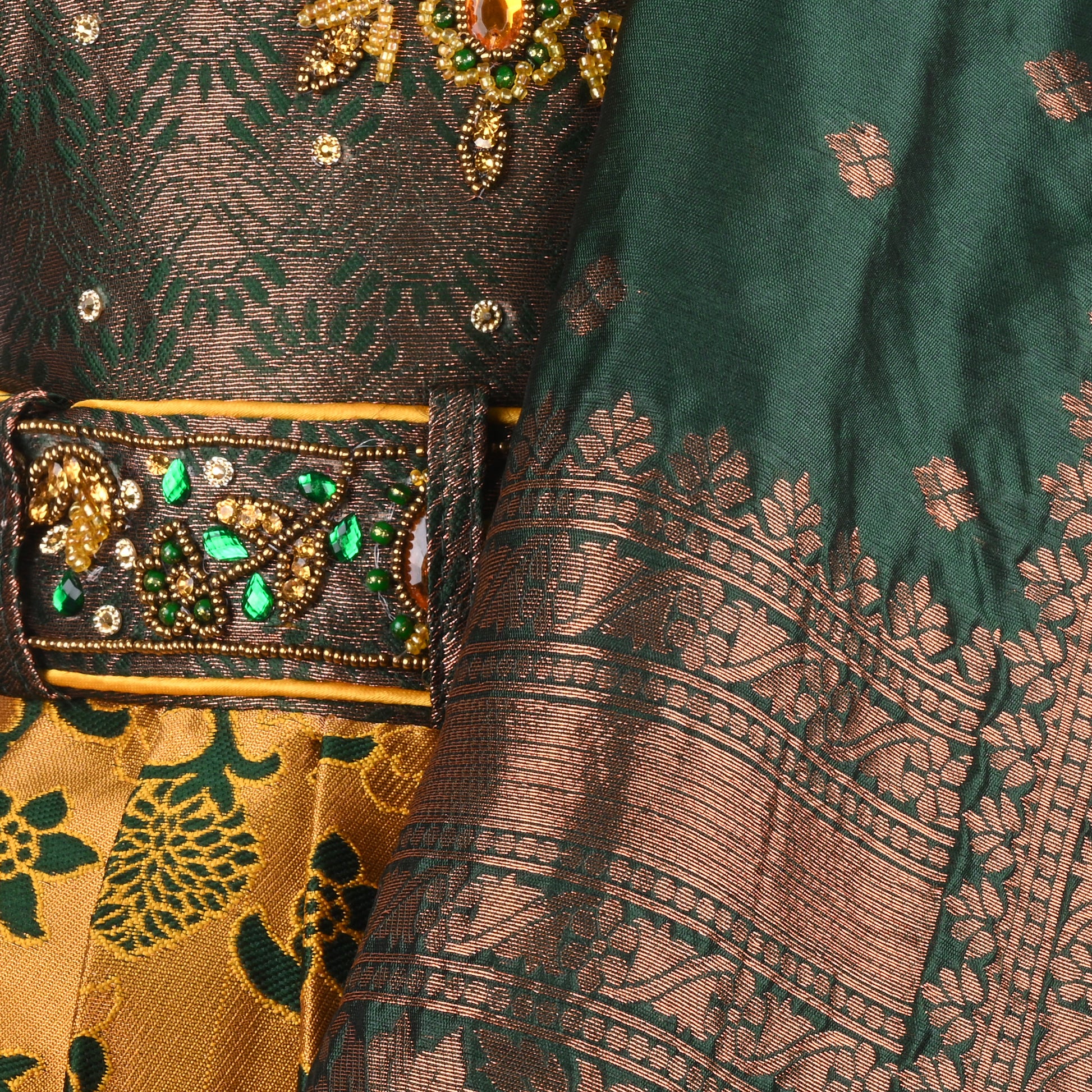 Buy Premium Baby Girls Ethnic Silk Pattu Pavadai Dress Online | Baby Girls Ethnic Dresses