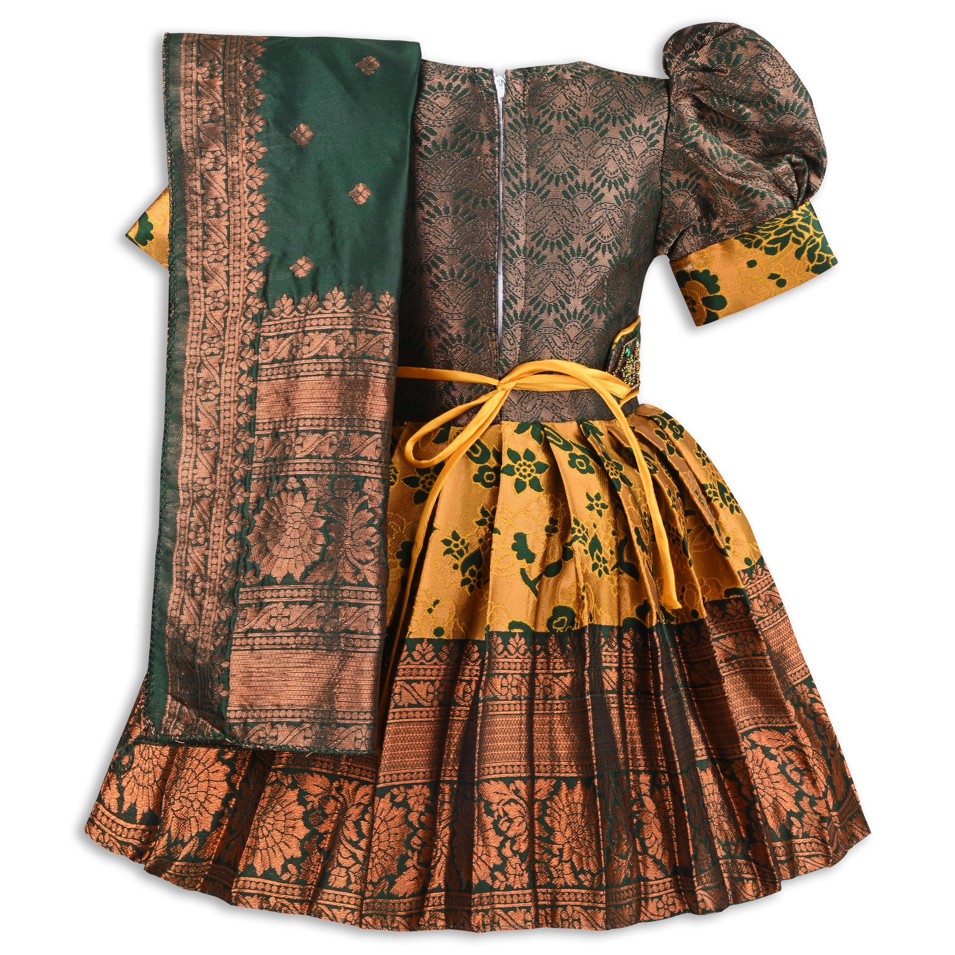 Buy Premium Baby Girls Ethnic Silk Pattu Pavadai Dress Online | Baby Girls Ethnic Dresses
