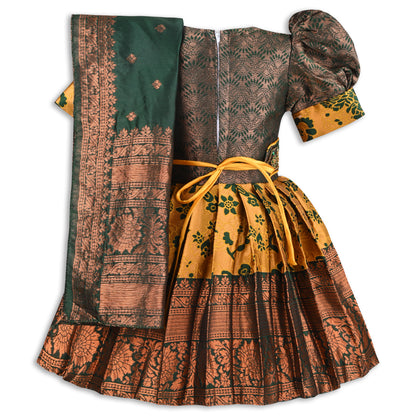Buy Premium Baby Girls Ethnic Silk Pattu Pavadai Dress Online | Baby Girls Ethnic Dresses